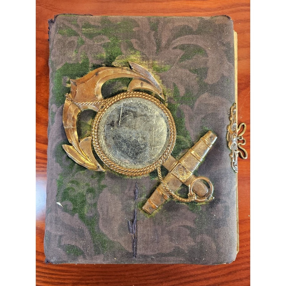 Antique Victorian Photo Album‎ w/ Tintypes & Cabinet Cards 1800s 011417